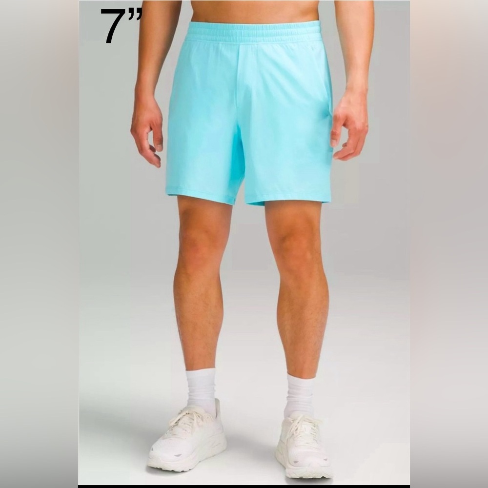 🆕Lululemon🍋Pace Breaker Lined Short 7" Colour Cyan Blue Sz L